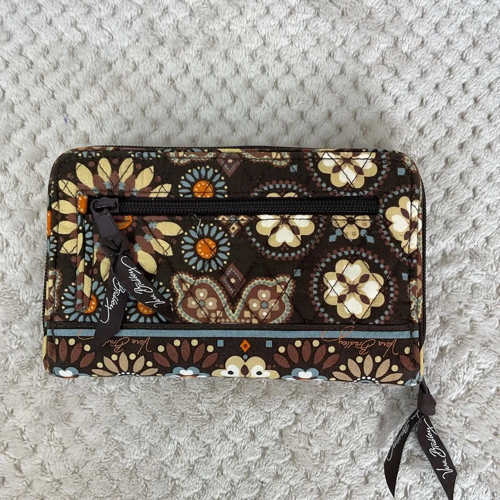 Vera Bradley Brown Floral Wallet - Picture 4 of 7